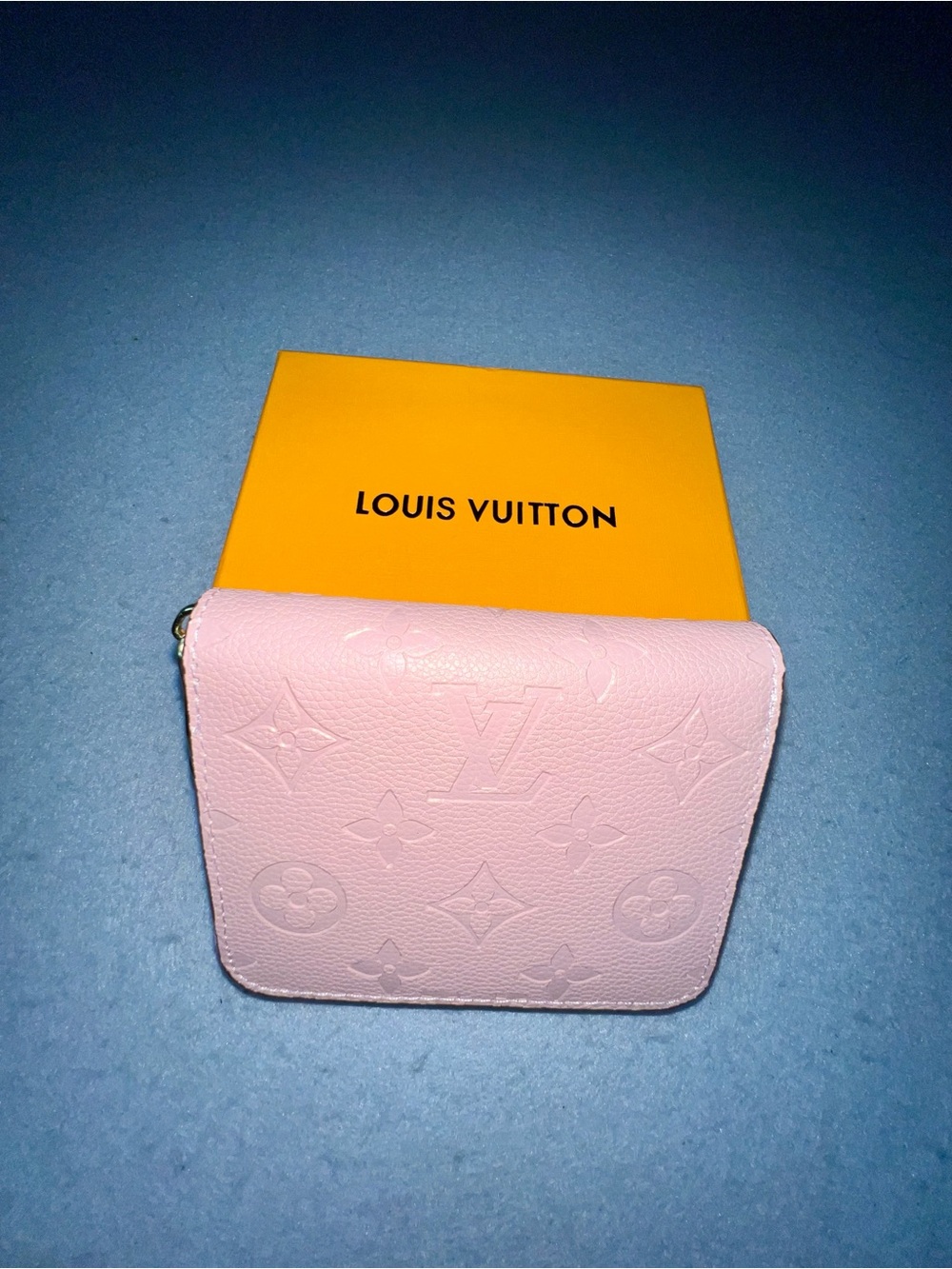 Louis Vuitton Monogram Empreinte Pink Zippy Wallet Box & Dust Bag